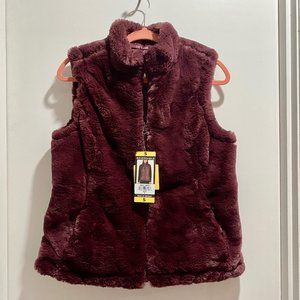 Woman Nicole Miller Boho Sporty Reversible Faux Fur Grunge Basic Relax P…